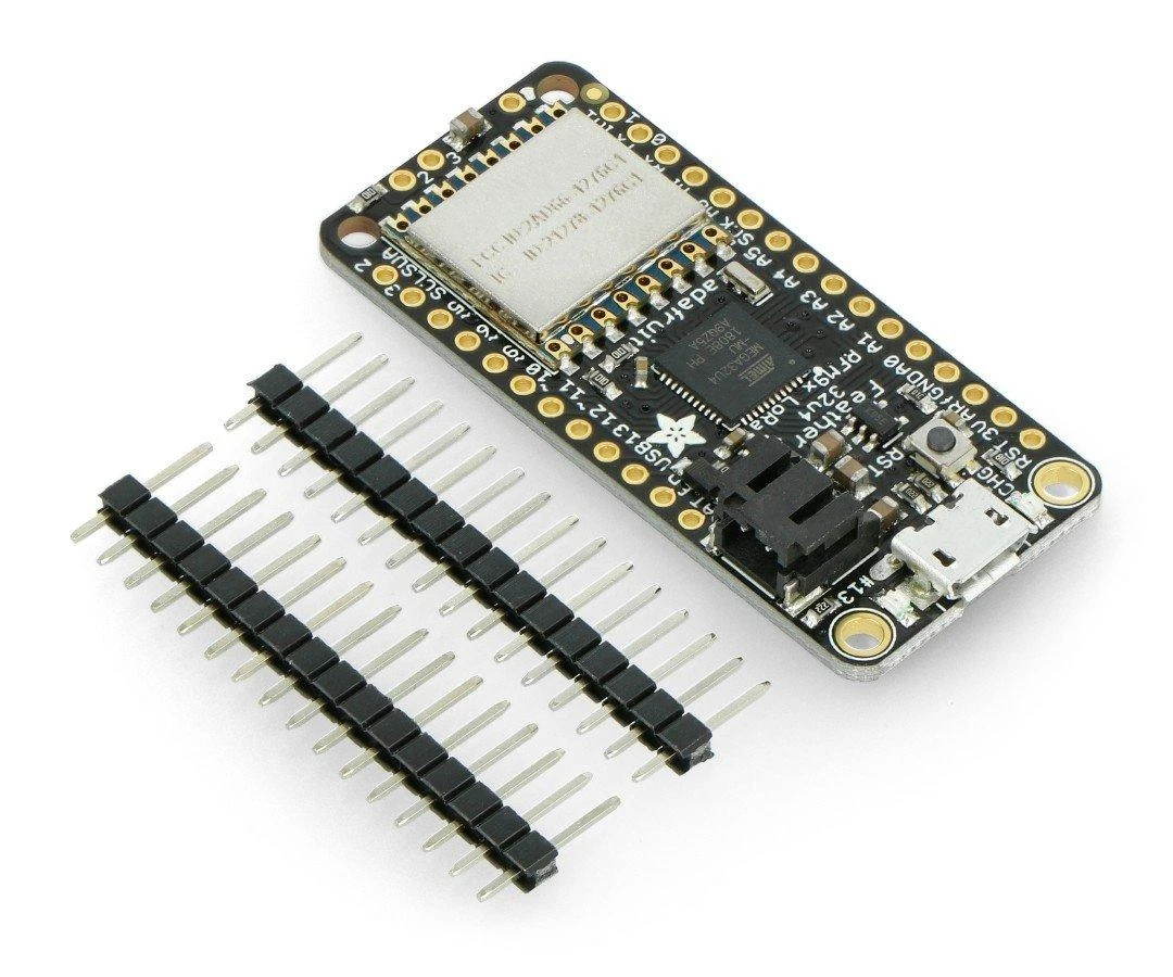Radijo siųstuvas Feather 32u4 RFM95 LoRa Radio, 868MHz, Adafruit 3078