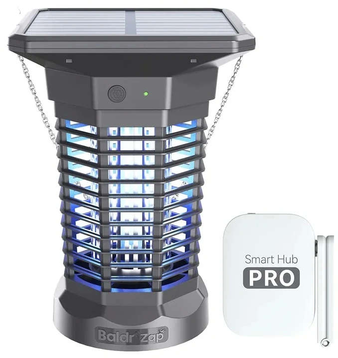 Vabzdžių naikinimo lempa - RainPoint BALDRTHERM BZ501FRF saulės energija veikianti vabzdžių naikinimo lempa, 3 000 V, 8 000 mAh, 12 val., USB-C, IPX4