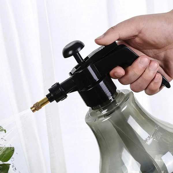 Oem Rankinis slėginis purkštuvas - 1.5 l - skaidrus juodas - žalvarinis antgalis