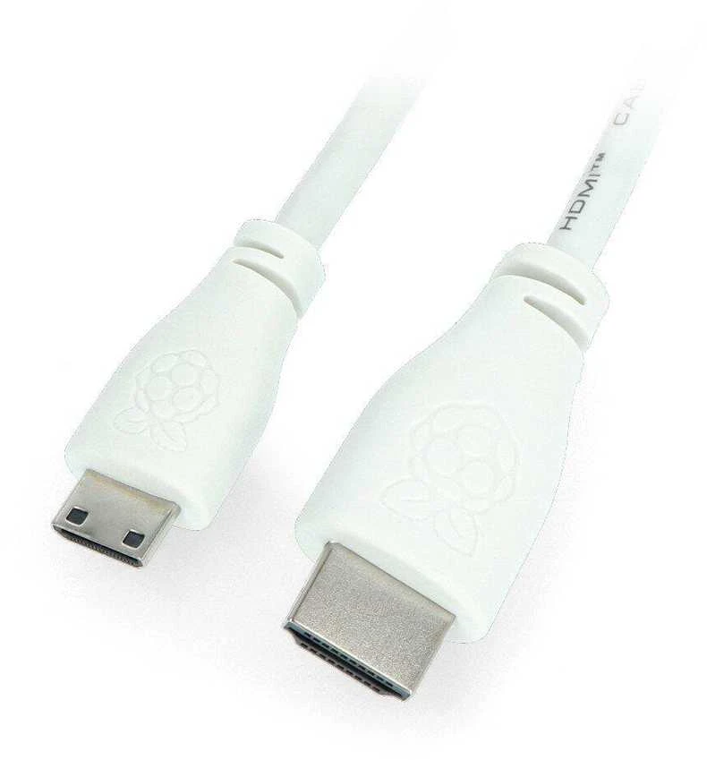 MiniHDMI į HDMI Raspberry laidas su logotipais