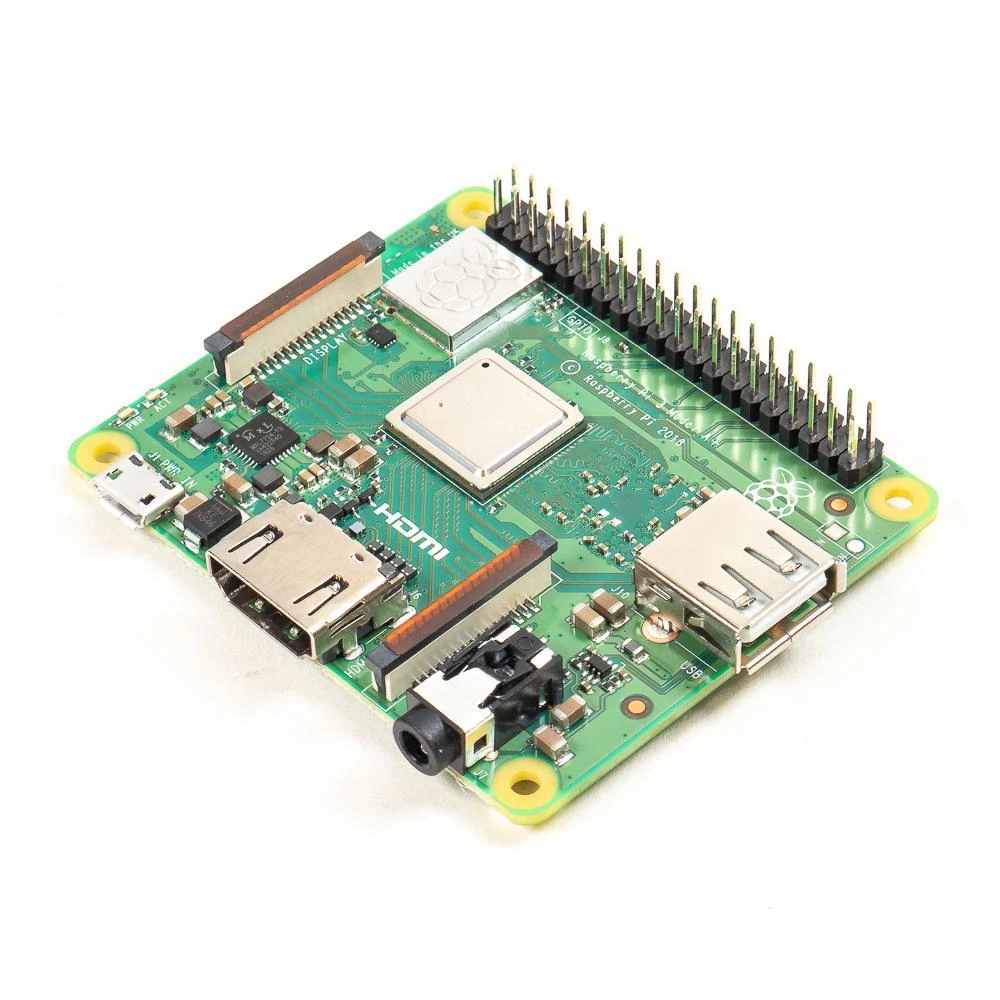 Raspberry Pi 3 A+ kompiuterio išdėstymas
