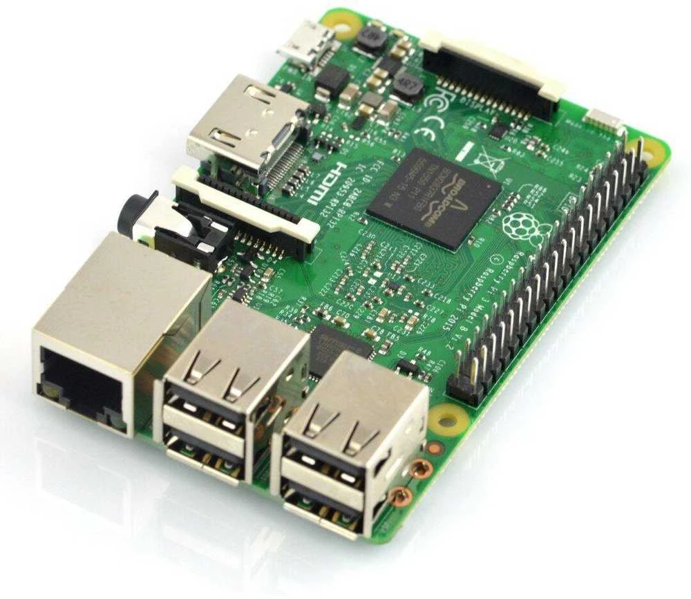 Raspberry Pi 3B WiFi + 32GB Micro SD + oficialių priedų rinkinys
