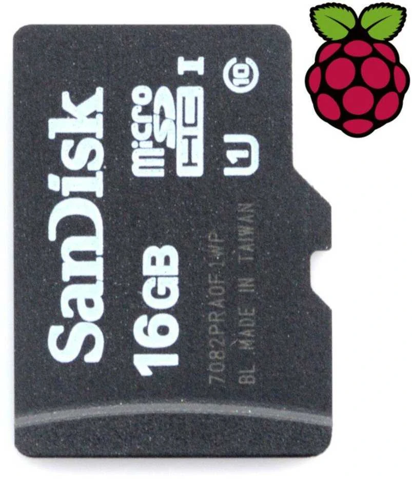 Raspberry Pi 3B WiFi + 32GB Micro SD + oficialių priedų rinkinys
