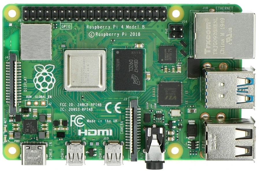 Raspberry Pi 4 B modelis, dviejų dažnių belaidis internetas, Bluetooth, 3 GB RAM, 1.8 GHz