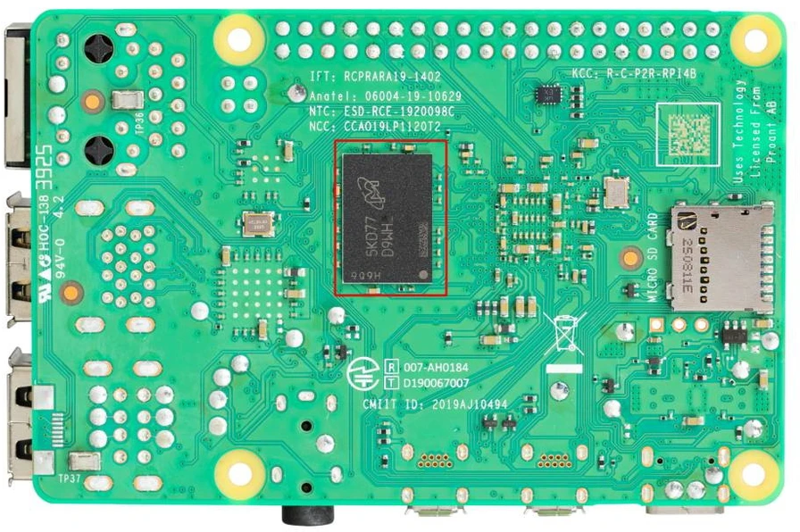 Raspberry Pi 4 B modelis, WiFi DualBand Bluetooth, 2 GB RAM, 1.8 GHz – dviejų RAM versija