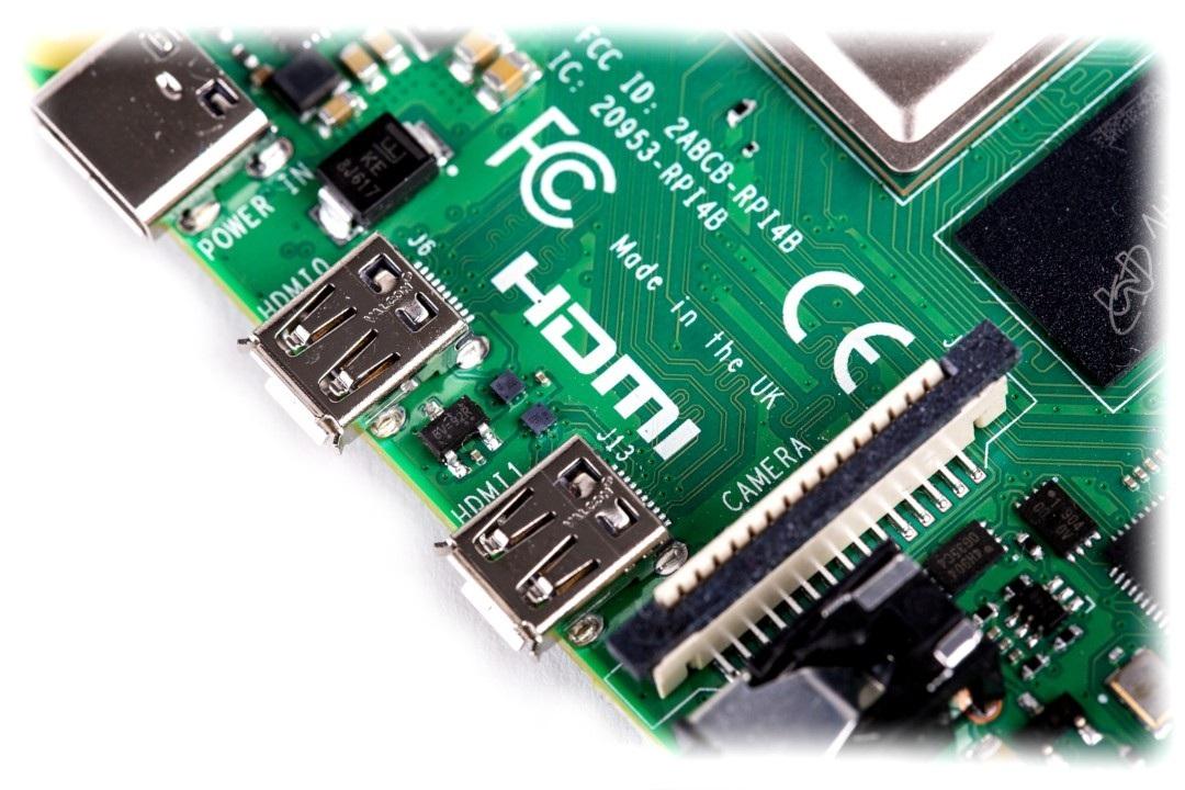 Raspberry Pi 4 modelis B WiFi DualBand Bluetooth 1GB RAM 1.8GHz