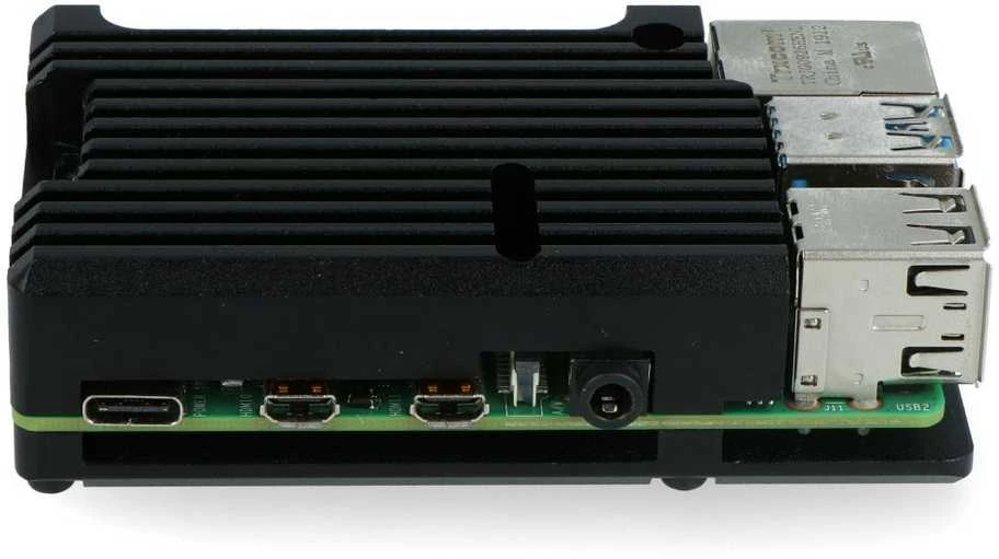 justPi korpusas Raspberry Pi 4B - aliuminis - juodas - LT-4B03