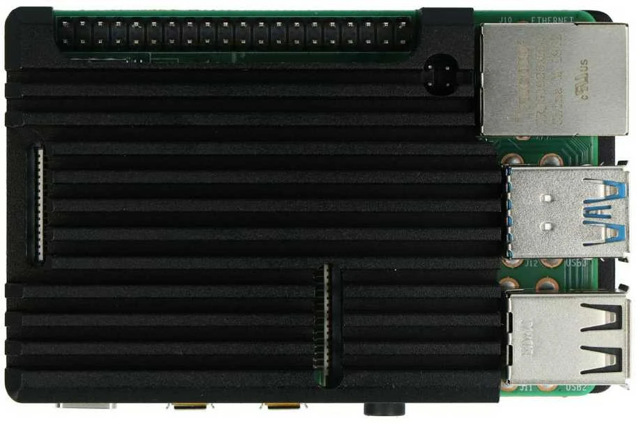 justPi korpusas Raspberry Pi 4B - aliuminis - juodas - LT-4B03