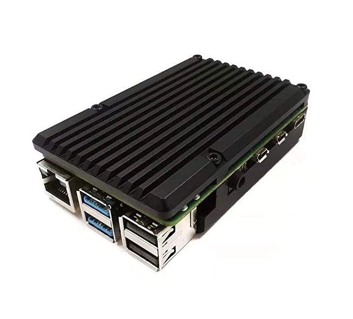 juodas aliuminio korpusas Raspberry Pi 4B