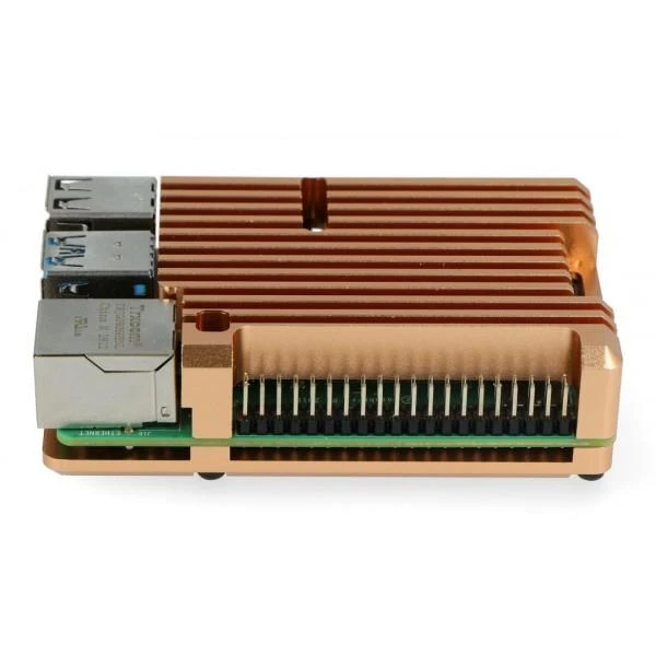 Oem Raspberry Pi 4B aliumininis radiatorius - dėžutė vario spalvos
