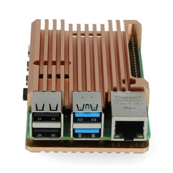 Raspberry Pi 4B varinis radiatorius su prievadų išpjovomis