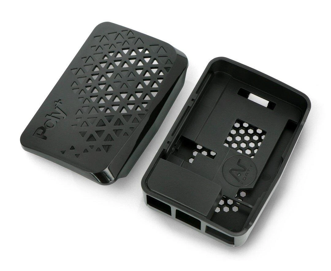 Raspberry Pi 4B dėklas Argon Poly+ Juodas