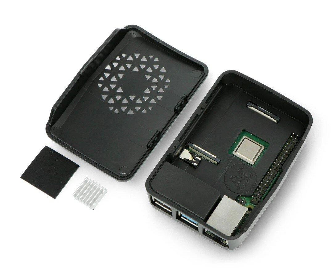 Raspberry Pi 4B dėklas Argon Poly+ Juodas