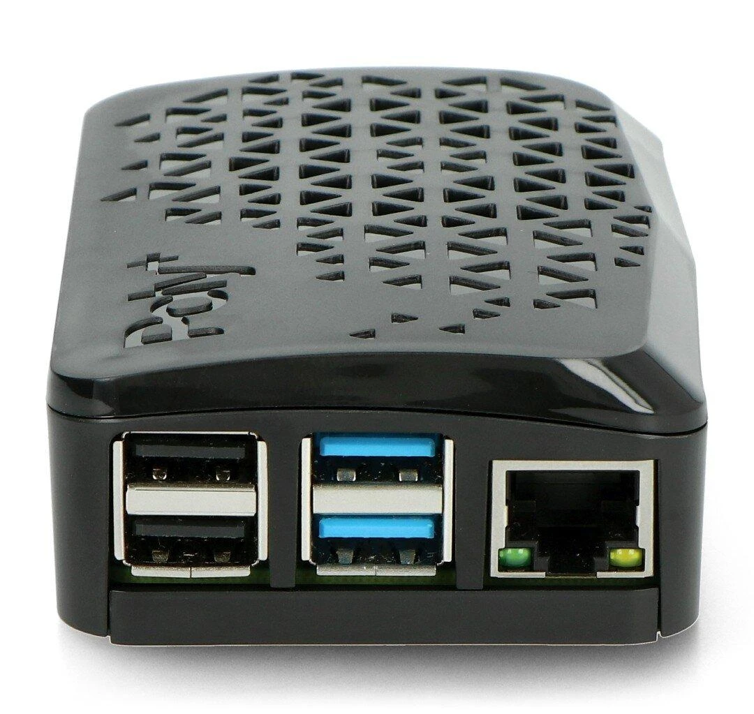 Raspberry Pi 4B dėklas Argon Poly+ Juodas
