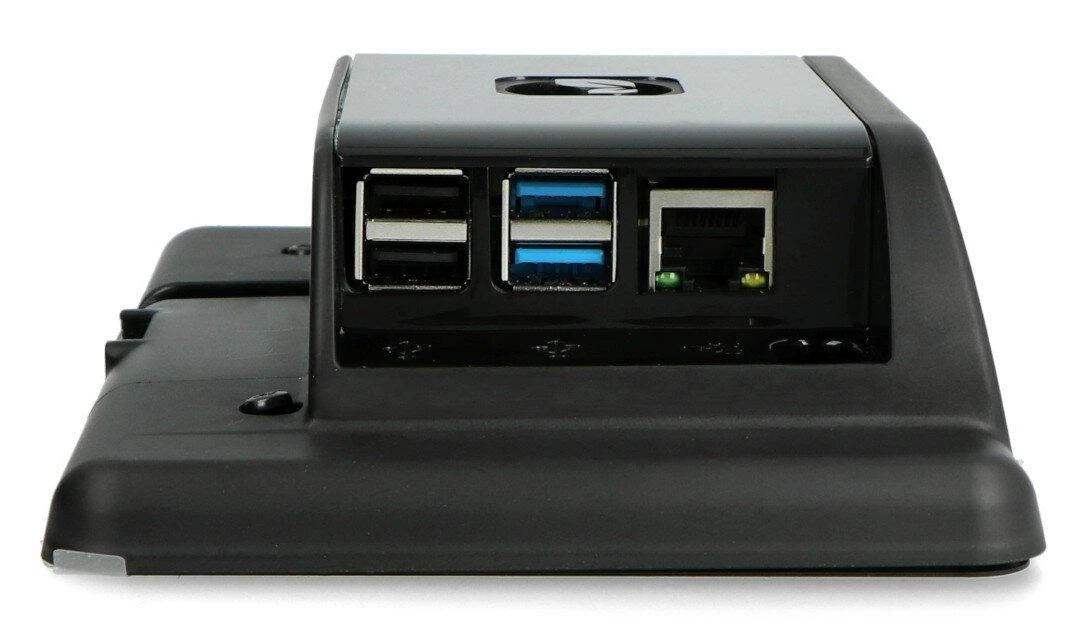 Raspberry Pi 4B ir jutiklinio ekrano 7" Multicomp Pro dėklas - juodas