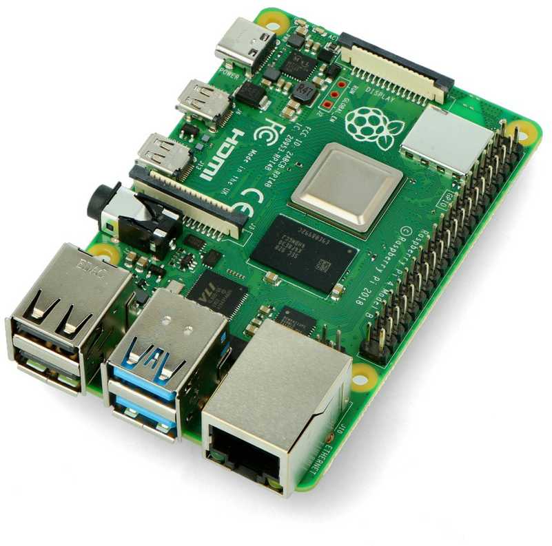 Raspberry Pi 4B WiFi 2GB RAM rinkinys su priedais - korpusas su dviem ventiliatoriais