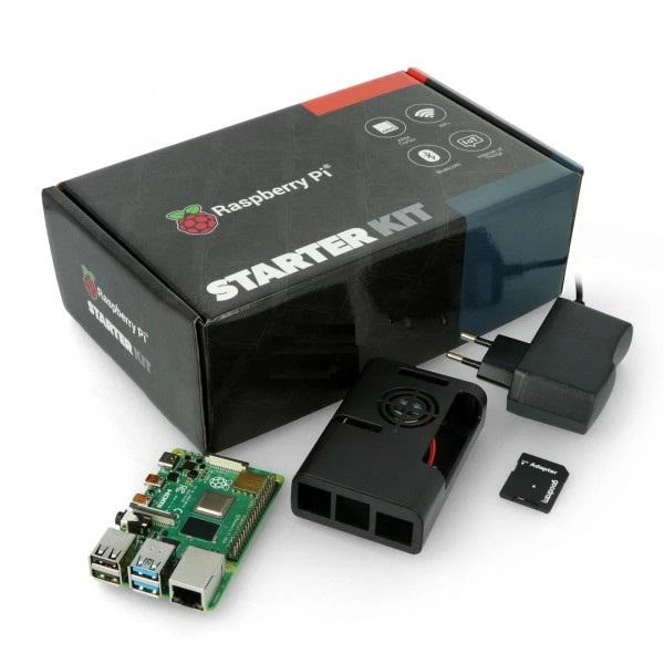 JustPi rinkinys su Raspberry Pi 4B WiFi 4GB RAM + 32GB Micro SD + priedai
