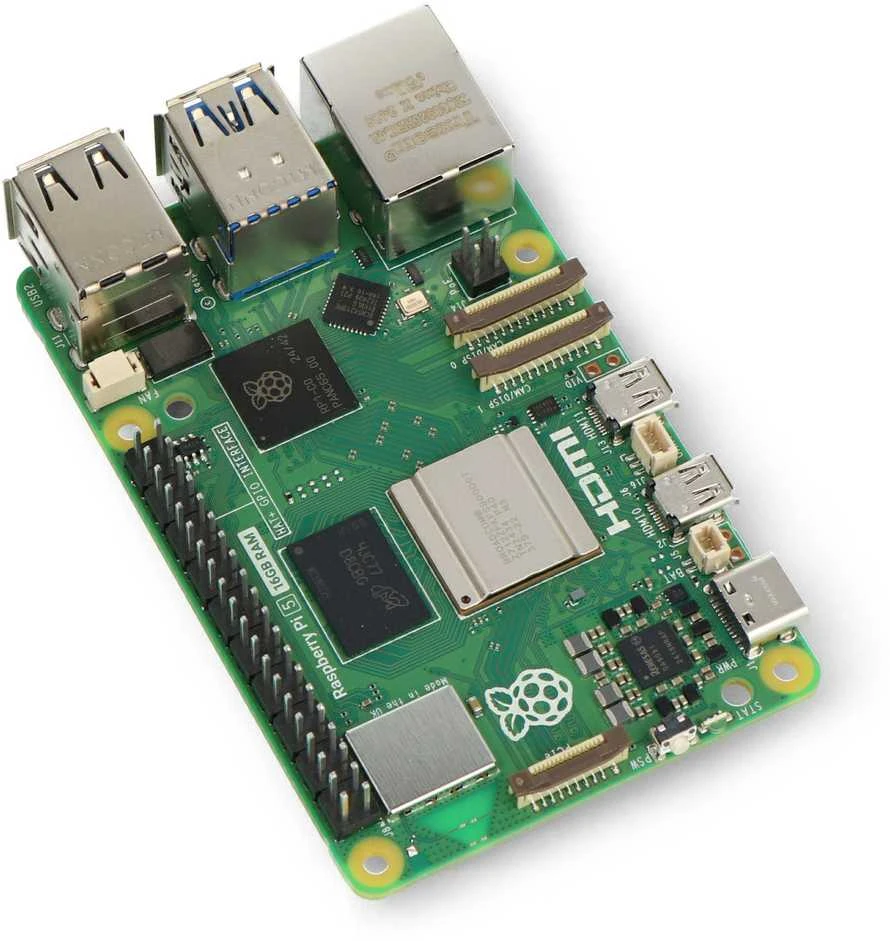 Raspberry Pi 5 16GB pagrindinė plokštė su jungtimis