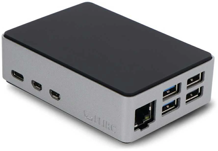 Raspberry Pi 5 Flirc korpusas su jungčių angomis