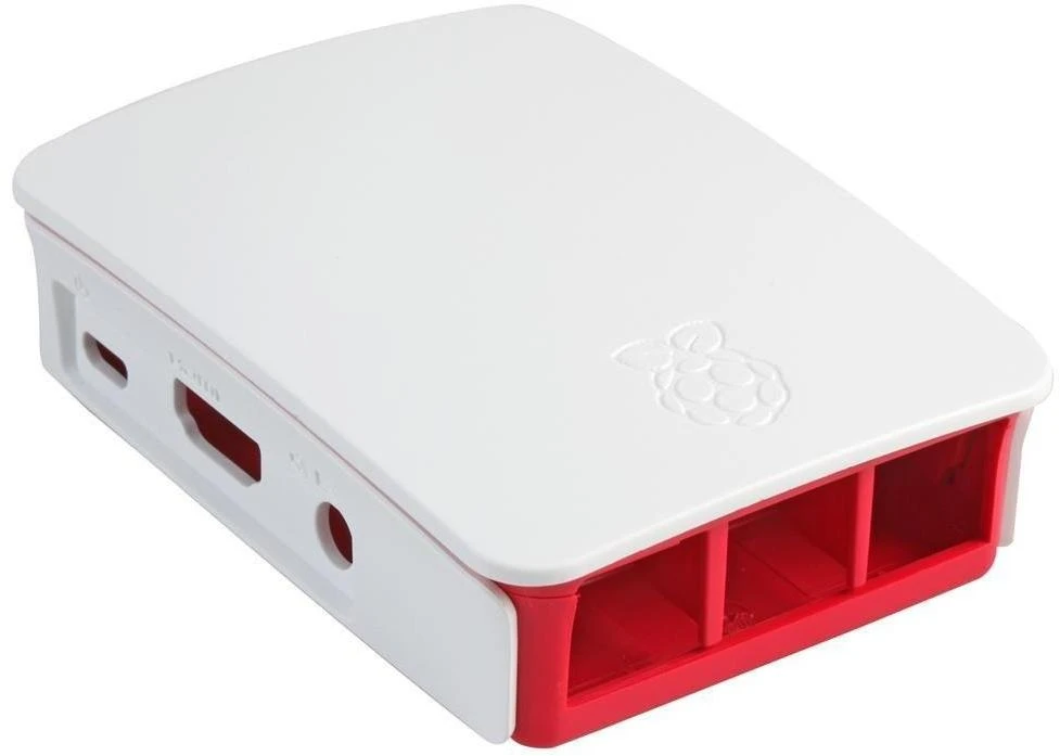 Raspberry Pi Dėžutė - Farnell - Raudonai balta