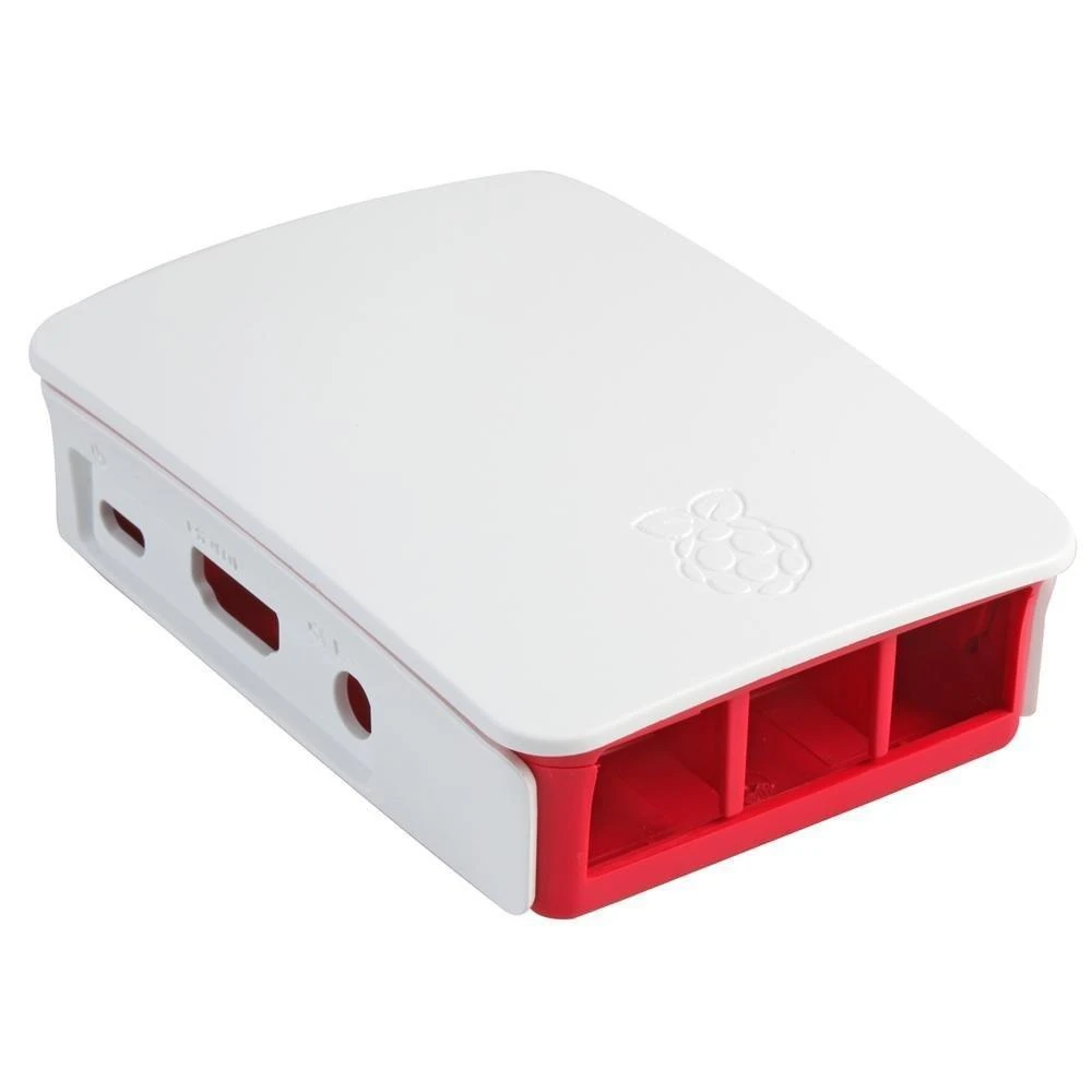 Raspberry Pi apsauginis korpusas raudonas ir baltas