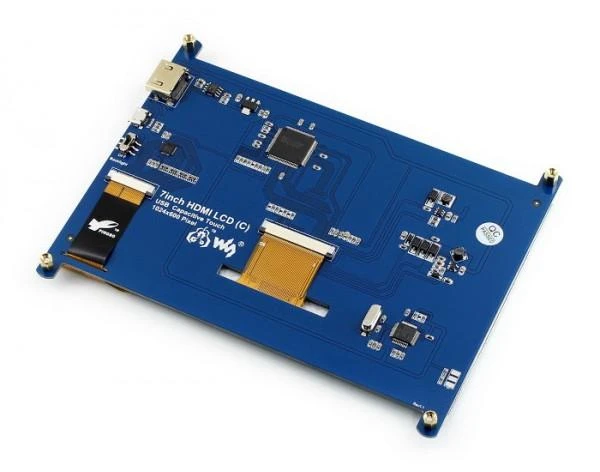 Waveshare Talpinis lietimui jautrus ekranas Raspberry Pi mikrokompiuteriui - LCD IPS 7