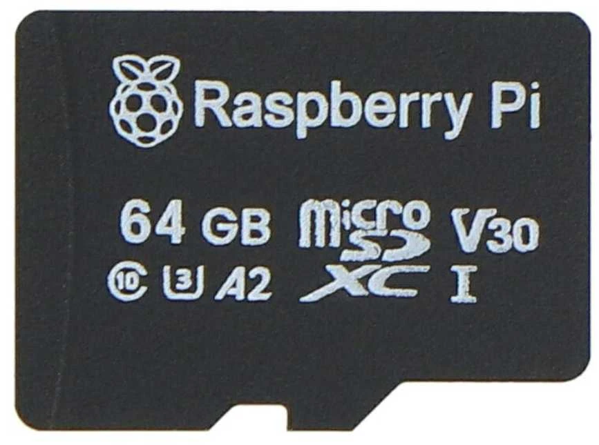 Raspberry Pi 64GB MicroSD kortelė su A2 ir V30 žymėjimu