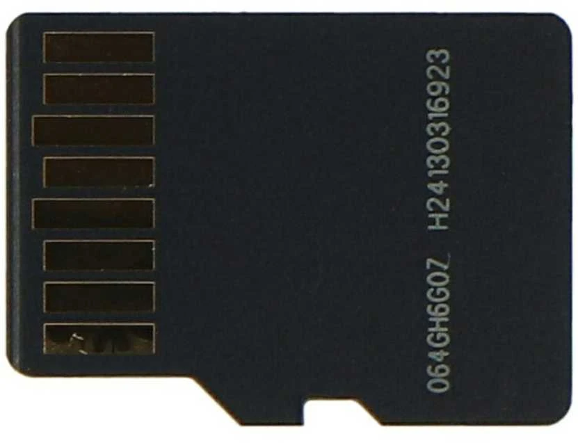 Micro SD kortelė 64GB - kontaktų pusė