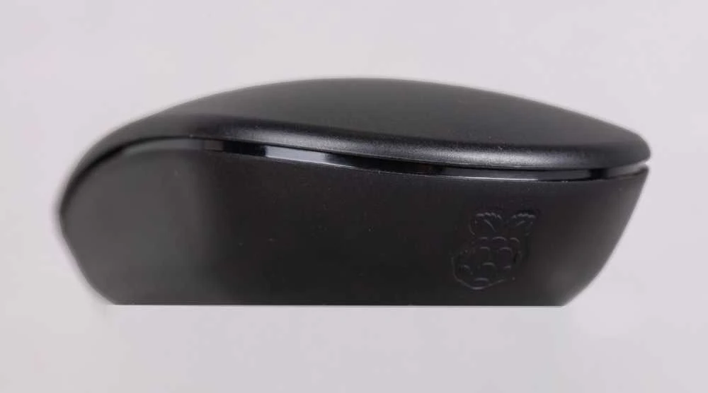Raspberry Pi Mouse 2 – šoninis vaizdas su logotipu
