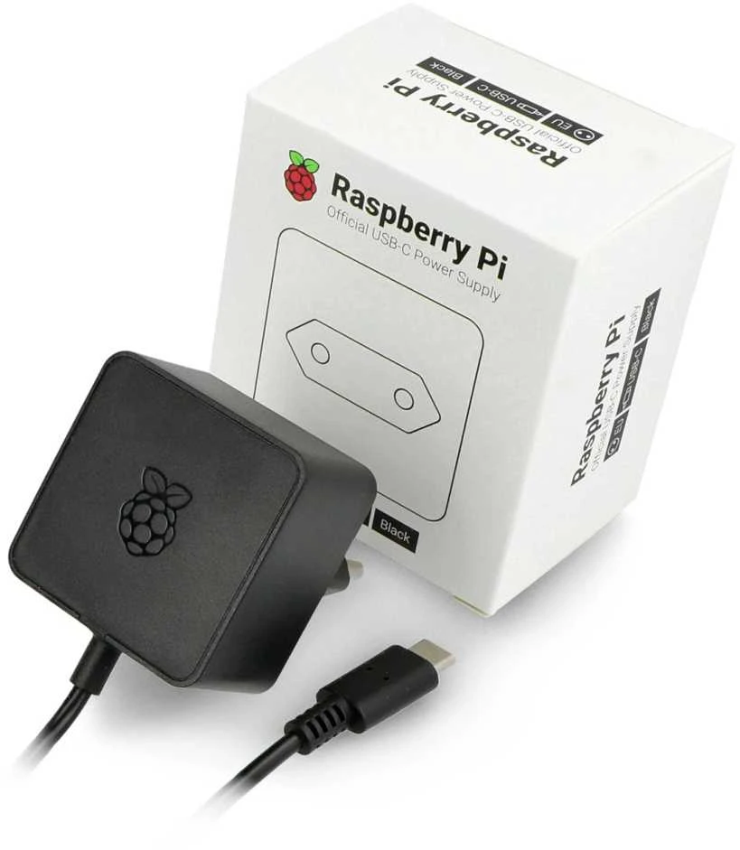 Raspberry Pi oficialus maitinimo šaltinis USB-C 5.1V 3A - Juodas