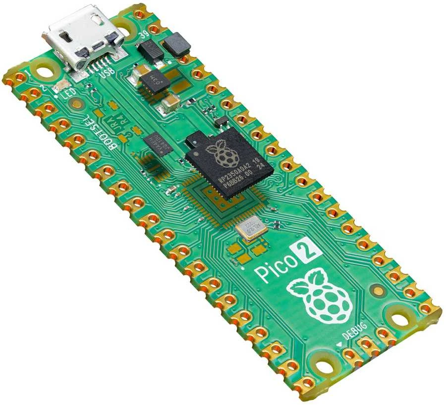 Raspberry Pi Pico 2 su RP2350 lustu