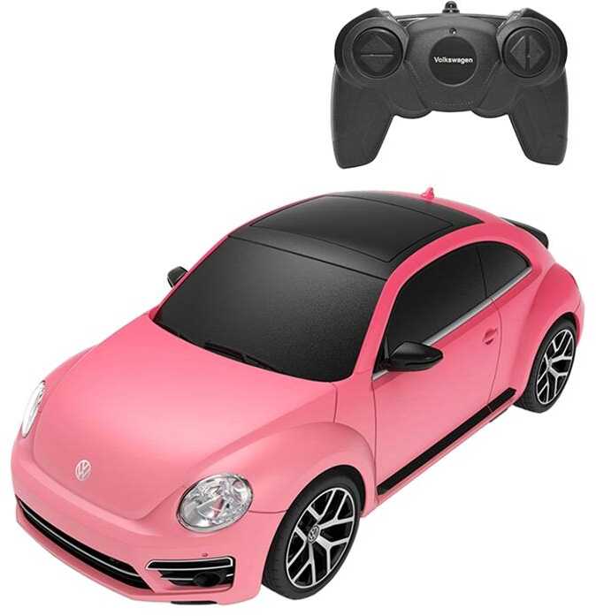 RASTAR R/C 1:24 Volkswagen Beetle nuotolinio valdymo automobilis - keičianti spalvą (rožinis)