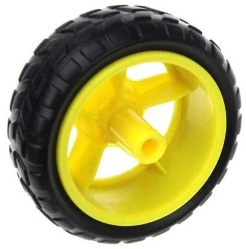 Ratas robotui su geltonu ratlankiu 68x26mm