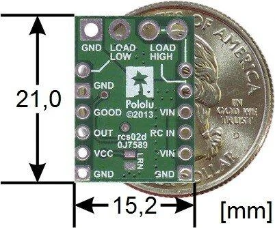 RC jungiklis su MOSFET 30V/15A tranzistoriumi, Pololu 2803