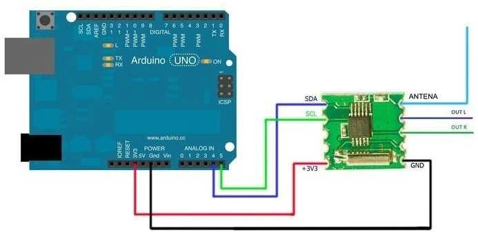 Oem RDA5807M FM imtuvo imtuvo imtuvo modulis - RDS stereofoninis FM radijas - Arduino