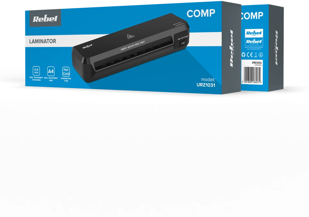Rebel Laminator A4 formato karšto ir šalto laminavimo aparatas dokumentams, 80–125 mikronų