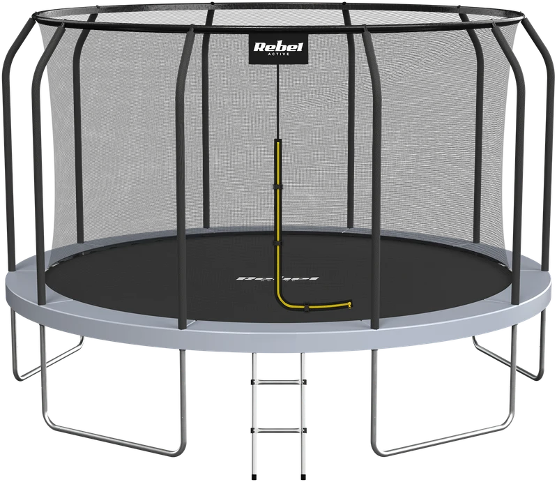 Trampolina „Rebel Active PRO“ batutas 12 pėdų / 366 cm, tinklas, kopėčios