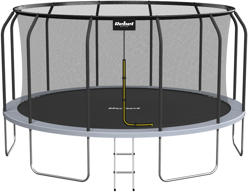 Trampolina „Rebel Active PRO“ batutas 14 pėdų / 427 cm, su tinklu, kopėčiomis