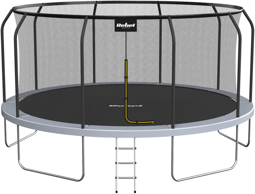 Trampolina „Rebel Active PRO“ batutas 15 pėdų / 457 cm, tinklas, kopėčios