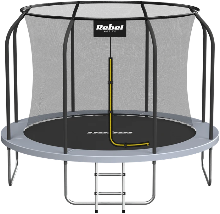 Trampolina Rebel Active PRO batutas 8ft / 244 cm, tinklas, kopėčios