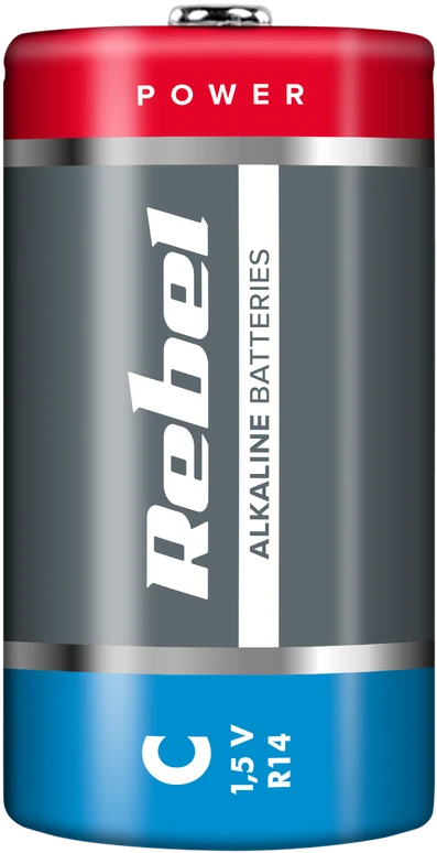 REBEL LR14 šarminės baterijos, 2 vnt./dėžutėje