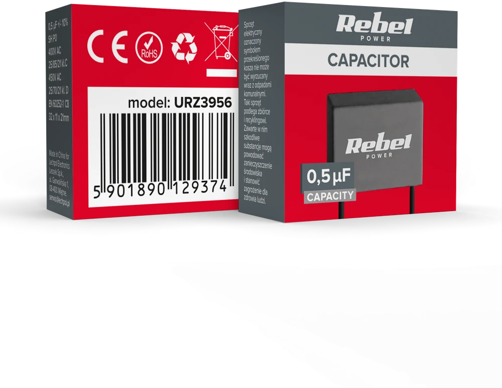 Rebel MKSP-8 0,5uF 450V variklių kondensatorius