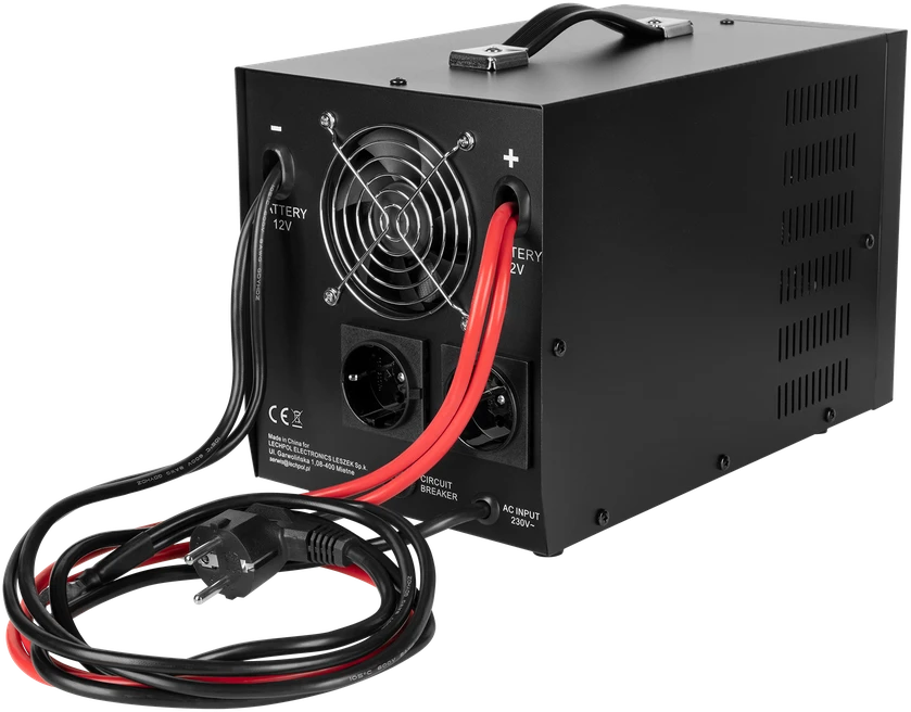 Rebel POWER-1500-LFP4 nepertraukiamo maitinimo šaltinis (UPS) – grynos sinusinės bangos keitiklis su įkrovimo funkcija 12 V 230 V 1500 VA / 1050 W