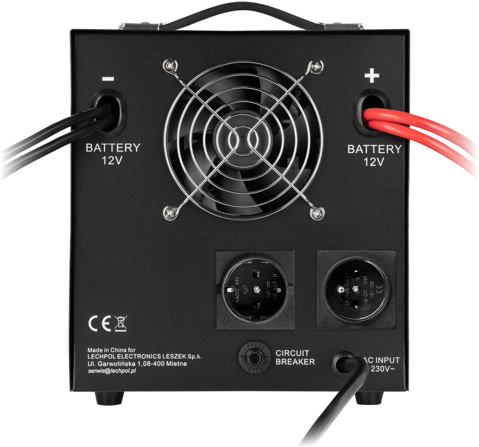 Rebel POWER-2200-LFP4 nepertraukiamo maitinimo šaltinis (UPS) – grynos sinusinės bangos keitiklis su įkrovimo funkcija 12 V 230 V 2200 VA / 1600 W