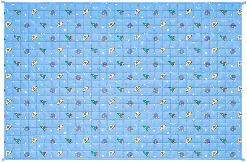 Rebel PREMIUM medvilnės svorio antklodė, sensorinė antklodė vaikams, 100x150 cm, 3kg, erdvė