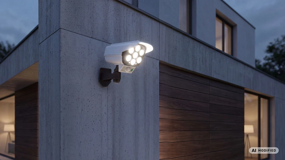 Rebel Lampa solarna - atrapa kamery monitoringowej
