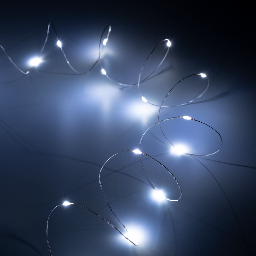 Rebel Šviesos lempos - 20 mini LED - šaltai balta