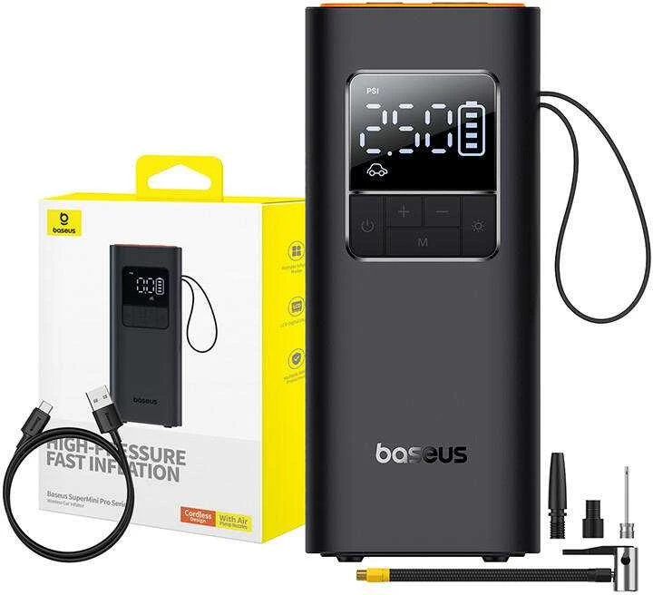 Baseus SuperMini Pro belaidis automobilio pripūtimas (juodas)