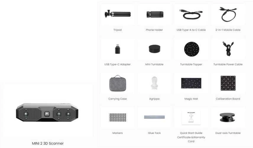 Revopoint MINI 2 3D skeneris - Premium paketas