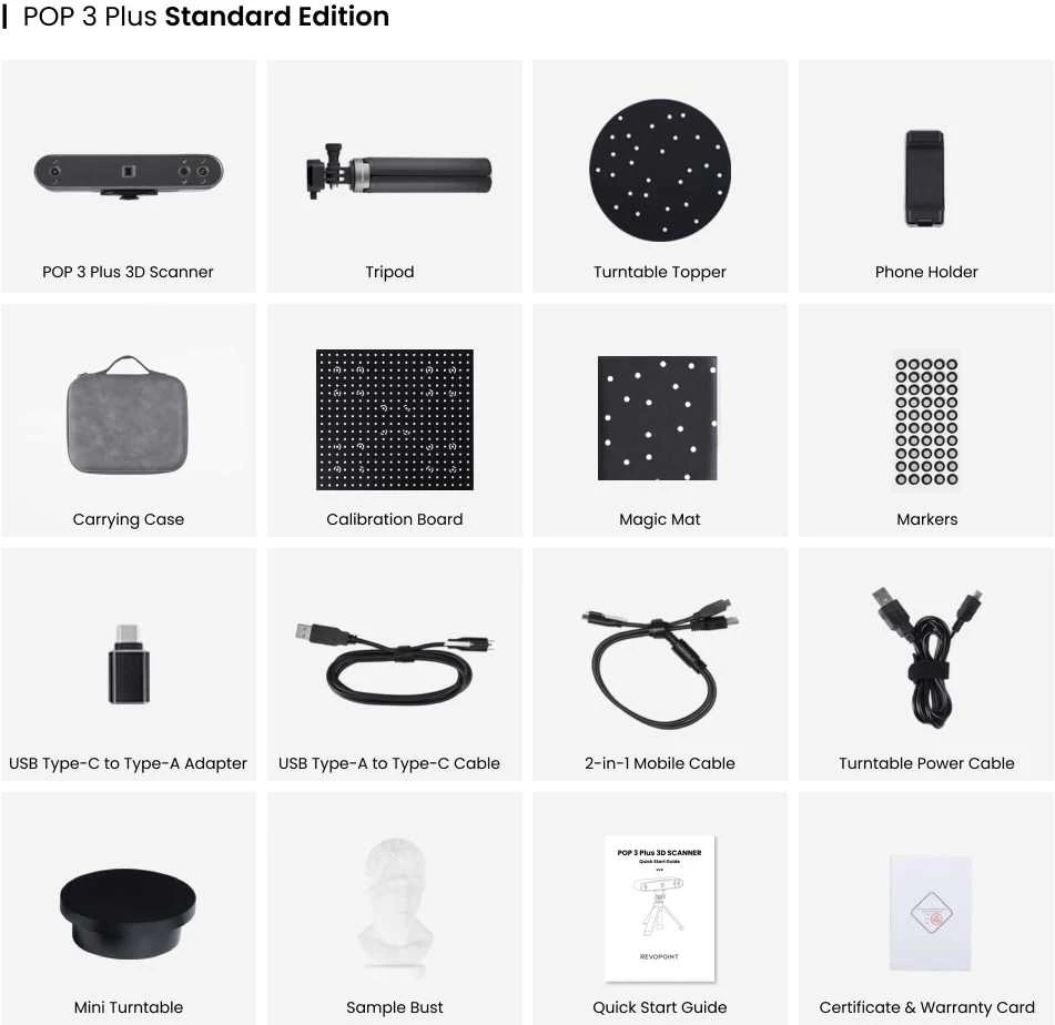 Revopoint POP 3 Plus 3D skeneris
